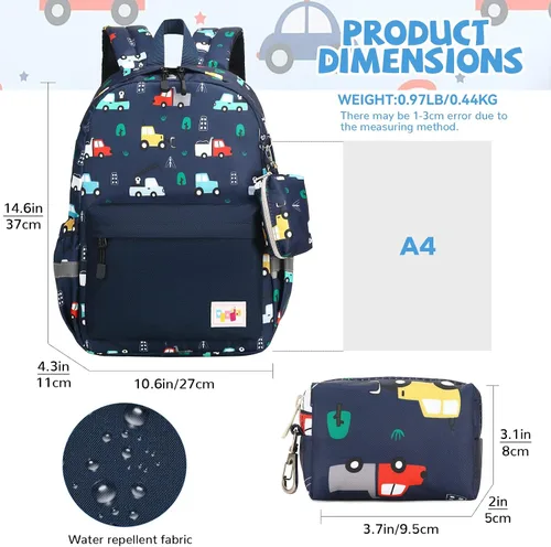 Vista 3 de mygreen Mochila para niños pequeños, mochila para niños y niñas con correa para el pecho with Chest Strap