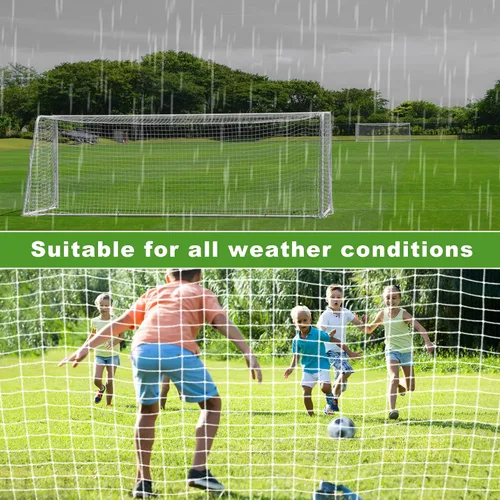 Vista 6 de 3mm Thicker Soccer Net, Full Size Soccer Goal Net, Durable Polyethylene Football Net with Installation Accessories,24 x 8ft / 18 x 6.5ft / 10 x