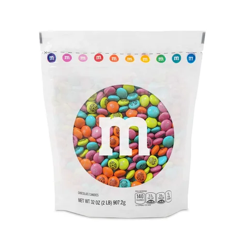 Vista 5 de M&M'S Cinco De Mayo - Caramelo de chocolate con leche, bolsa resellable a granel de 2 libras Real Milk Chocolate, Printed Fiesta Graphics, Holiday