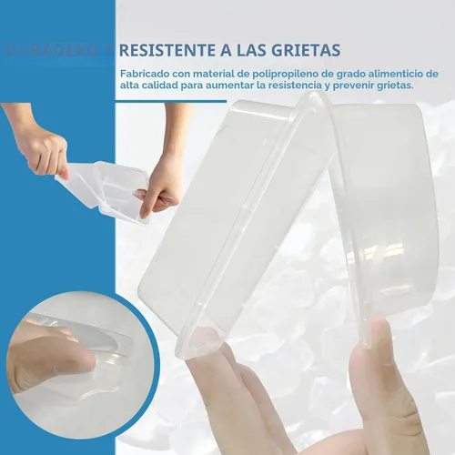Vista 2 de TAIHUIMY 9oz Recipientes reutilizables para bocadillos con tapas para niños, nuevos contenedores de preparación de comidas de 3 compartimentos