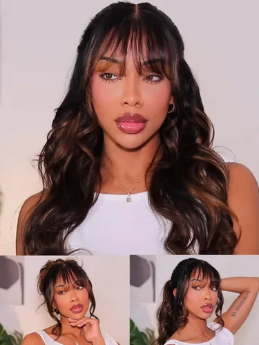 Vista 7 de Julia Hair Pre Everything - Pelucas de cabello humano con encaje frontal HD de 13x4, sin pegamento, pre despuntadas, pre cortadas, balayage