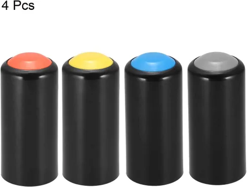 Vista 3 de uxcell Tapa de batería Mic Batería Tornillo en Tapa Tapa de Copa 4 Colores 4 Piezas