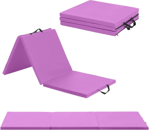 Vista 17 de Gymnastics Mats Foldable Tumbling Mats Portable Gymnastics Exercise Mat Thick Gymnastics Tumbling Mats Pad Home Exercise Panel Mat With Carrying