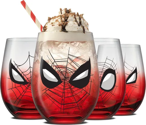 Vista 14 de JoyJolt Star Wars™ - Vasos para casco sin tallo, juego de 4 vasos grandes de vidrio de 19 onzas, regalos de cocina de guerra y coleccionables