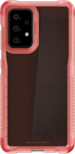 Vista 90 de Ghostek COVERT - Funda rosa para Galaxy Z Flip 4 para mujeres y niñas, protección completa de bisagra y parte trasera transparente, duradera