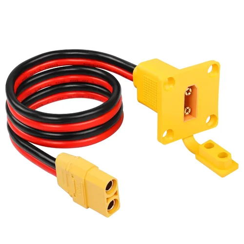 Vista 8 de CERRXIAN Cable de panel de montaje macho a hembra XT90 de 1 pie 10AWG XT90 macho con panel de salida a cable hembra para RC Lipo batería FPV Drone
