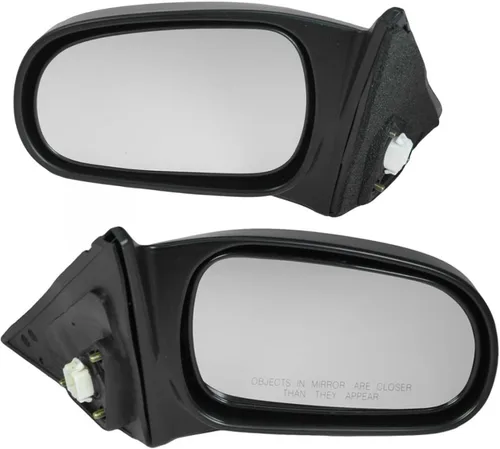 Vista 63 de TRQ Conjunto de 2 piezas de espejo lateral para conductor y pasajero, ajuste eléctrico, sin calefacción, sin memoria, color negro, compatible