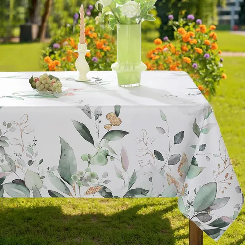 Vista 11 de Summe - Manteles para mesas rectangulares, 52 x 70 pulgadas, sin arrugas, lavable a máquina, de poliéster, floral, acuarela, flores silvestres