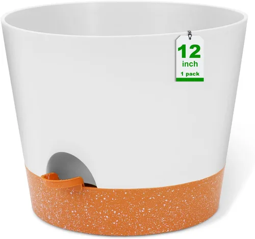 Vista 15 de GARDIFE Macetas de 10/9/8 pulgadas para plantas de interior, macetas auto-regantes, macetas de riego automático, macetas de flores, negras