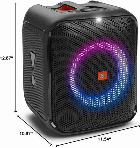 Vista 10 de JBL Partybox Encore Essential: sonido de 100 W, espectáculo de luz dinámico integrado y diseño a prueba de salpicaduras, color negro