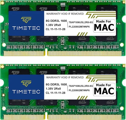 Vista 9 de Timetec Kit de 8 GB (2 x 4 GB) compatible con Apple DDR3L 1600MHz para Mac Book Pro (principios/finales de 2011, mediados de 2012), iMac