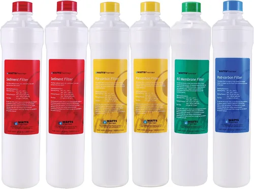 Vista 11 de Watts Premier Kit de filtración semestral RO Pure Plus de 2 unidades para sistema de ósmosis inversa Pure Plus/Zero Pure Plus de 4 etapas, reemplazo