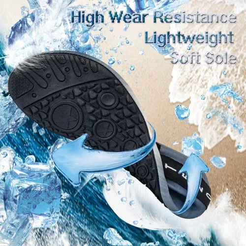 Vista 4 de YALOX - Zapatos de agua para deportes al aire libre, playa, natación, acuáticos, secado rápido, zapatos tipo calcetines, calzado descalzo para surf