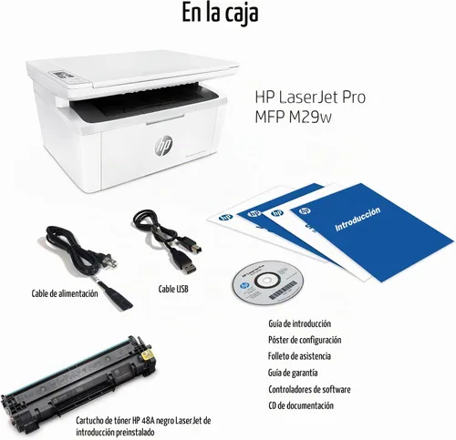Vista 6 de HP LaserJet Pro MFP M29w Impresora inalámbrica monocromática todo en uno, funciona con Alexa (Y5S53A)
