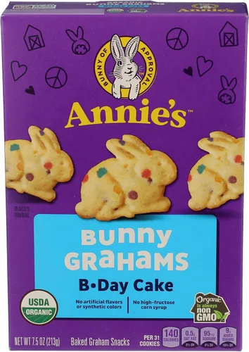 Vista 40 de Annie's Organic Chocolate Bunny Graham Snacks, 7.5 onzas Sabor a chocolate, USDA orgánico y sin OMG, sin sabores artificiales ni jarabe de maíz