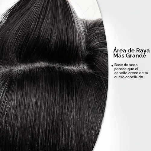 Vista 7 de HAIRCUBE Pelucas de cabello humano 100% con flequillo, densidad 150%, base de seda, clip en la parte superior, pelucas de cabello superior para #1B