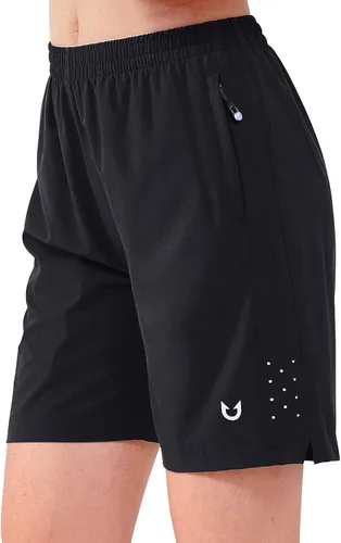 Vista 13 de NORTHYARD Pantalones cortos deportivos de senderismo para mujer, de secado rápido, ligeros, para gimnasio, entrenamiento, con 3 bolsillos