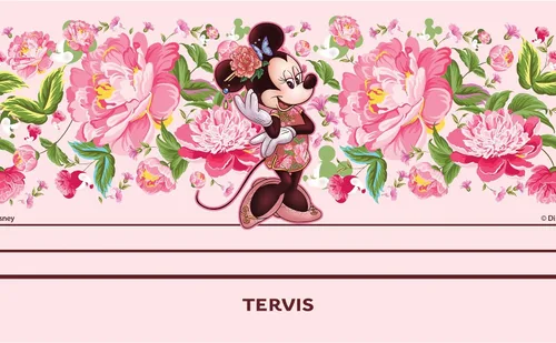 Vista 2 de Tervis Traveler - Vaso aislado de triple pared de Disney Minnie Mouse Neo chino floral y vaso de viaje mantiene las bebidas frías y calientes, 20
