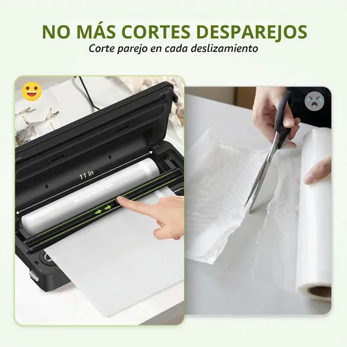 Vista 4 de Bonsenkitchen Máquina selladora al vacío,1 rollo y 5 bolsas precortadas