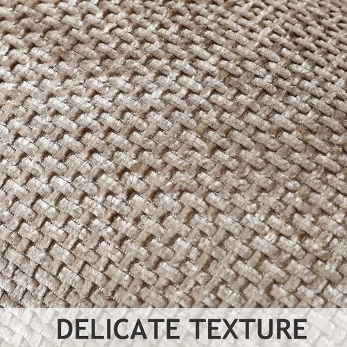 Vista 4 de Stellhome - Juego de 2 fundas de cojín decorativas con textura trenzada de chenille suave, fundas de acento de lujo para sala de estar, sofá, cama