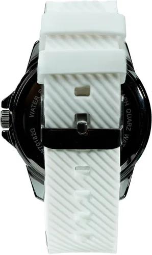 Vista 9 de TIME100 Reloj de calavera para hombre con juego de pulsera apilable, correa de silicona