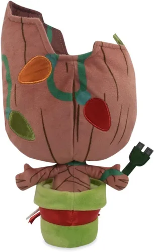 Vista 3 de Marvel Groot - Peluche navideño iluminado, Guardianes de la Galaxia, 10 pulgadas