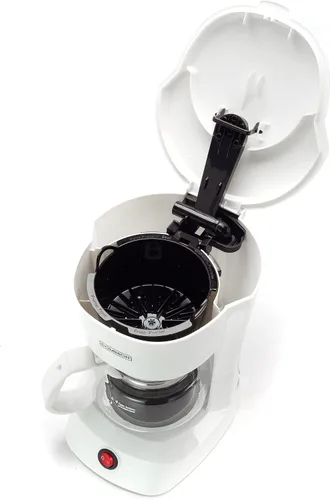 Vista 6 de Dominion Cafetera compacta de 4 tazas, funcionamiento silencioso con luz indicadora LED de encendido/apagado, almacenamiento de cable conveniente