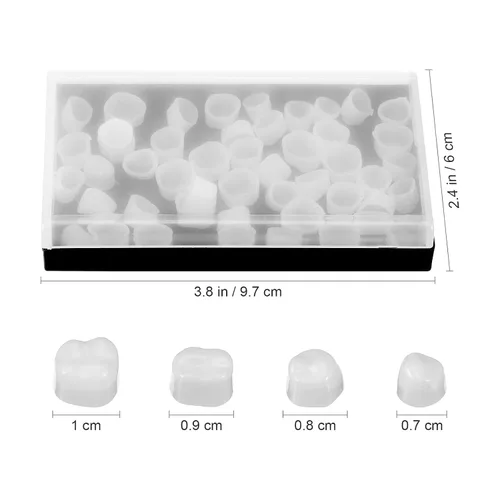 Vista 5 de Kit dental de dientes de coronas temporales: dientes posteriores Carillas de corona temporales dentales Materiales para dientes perdidos o rotos