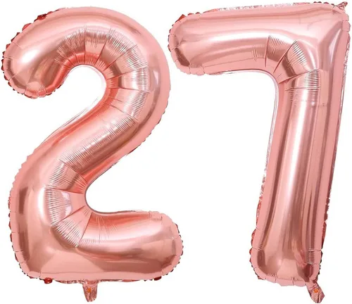Vista 19 de Globos gigantes de número 10 de 40 pulgadas en oro rosa, 10 globos de oro rosa para cumpleaños, globos de 10 para décimo cumpleaños, aniversario