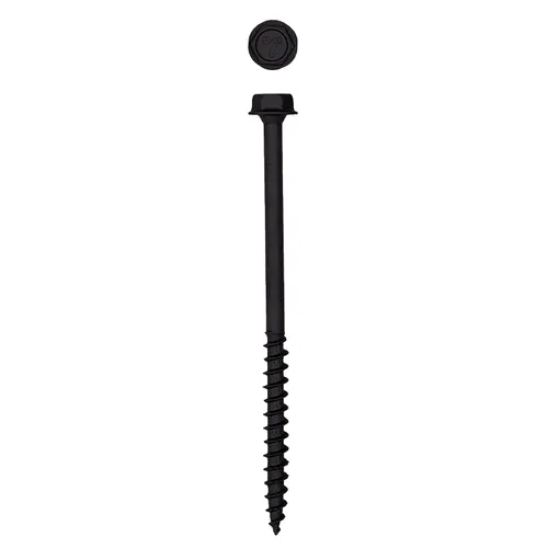Vista 16 de Tornillos de retraso de madera estructural con cabeza hexagonal exterior de 1/2 "x 5" Powerlags Hex (25 EA)