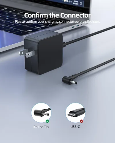 Vista 2 de Cargador de portátil de 45 W y 33 W para Asus VivoBook Go 15 E510 E510M E510MA E410M E410MA L510 L510M L510MA L210 L210M L210MA X512 X512JA F510