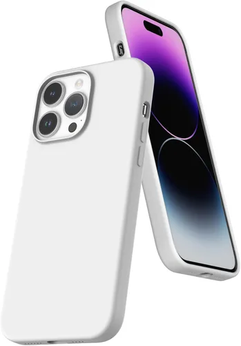 Vista 112 de Funda de silicona líquida compatible con iPhone 12 Pro Max 6.7 pulgadas, funda de gel de protección completa con forro de microfibra, funda