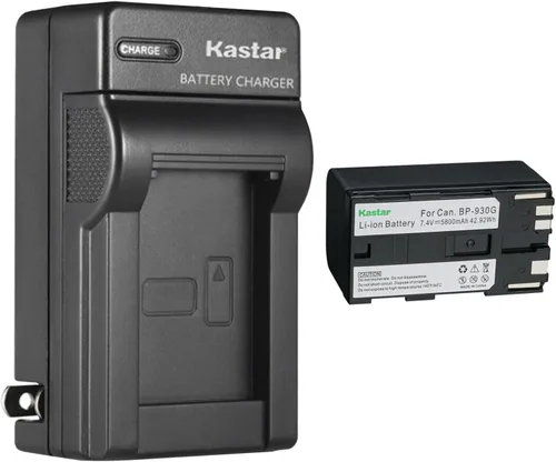 Vista 10 de Kastar Paquete de 4 baterías BP-930G y cargador de pared CA de repuesto para Canon ES8000V ES8100V ES8200V ES8400V ES8600 GL1 GL-1 DM-GL1 GL2 GL-2