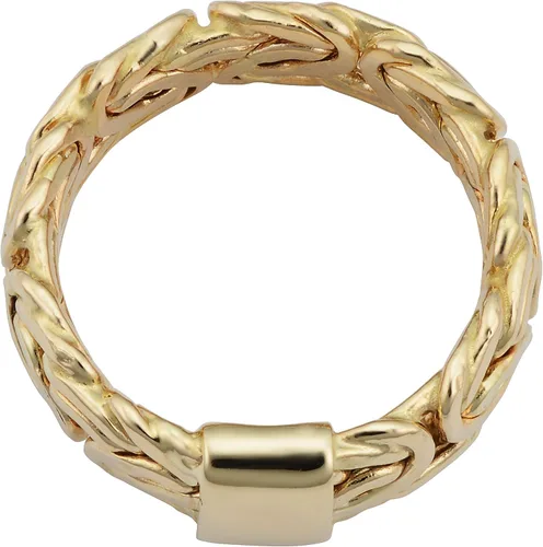 Vista 4 de Kooljewelry Anillo bizantino de oro amarillo de 14 quilates de 0.295in
