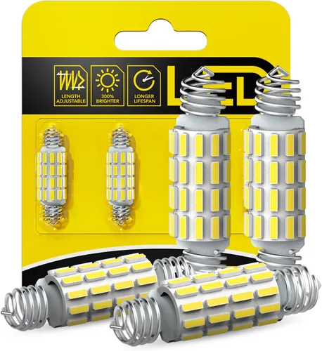 Vista 10 de AUXITO 194 Bombilla LED Ámbar Amarillo 168 2825 W5W T10 Cuña 24-SMD 3014 Chipsets Bombillas de Repuesto para Luces de Cúpula, Mapa, Placa