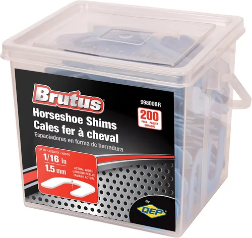 Vista 4 de Brutus - Espaciadores de azulejos de cuña de herradura para lechada de 1/16", cubo de 200