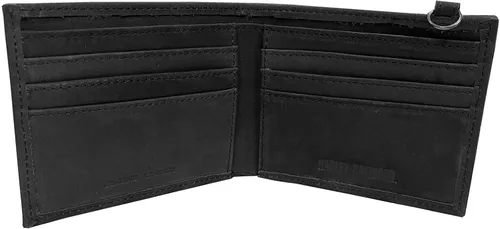 Vista 2 de Harley-Davidson B&S Bi-Fold Cartera de cuero con protección RFID - Negro, Negro