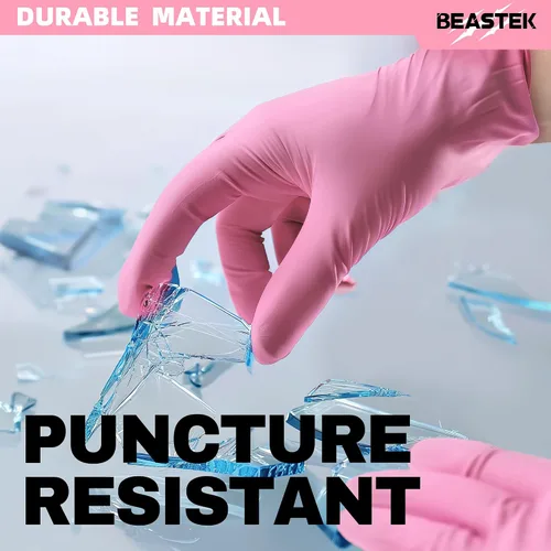 Vista 4 de Beastek Nitrile Disposable Exam Gloves, 4Mil 100 Ct Powder-Free Latex-Free Food-Safe for Cooking Medical Esthetician, Orchid