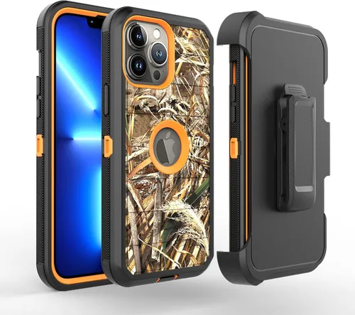Vista 7 de Funda Defender diseñada para iPhone 13 Pro Max, funda protectora híbrida a prueba de golpes, funda rígida de doble capa compatible con iPhone 13 Pro