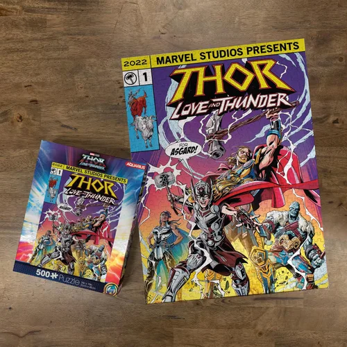 Vista 3 de Aquarius Marvel Thor - Rompecabezas de 500 piezas, sin deslumbramiento, ajuste de precisión, mercancía y coleccionables con licencia