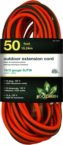 Vista 5 de WORX WG520 Turbine 600 Soplador eléctrico de hojas de 12 amperios y GoGreen Power GG-13750 16/3 50 pies SJTW cable de extensión para exteriores