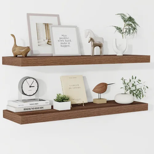 Vista 44 de Fun Memories Estantes flotantes – Estante de pared de 9.3 pulgadas de profundidad para decoración y almacenamiento – Estantería de exhibición