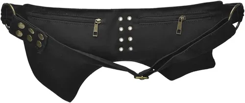Vista 5 de KPYWZER Riñonera para mujer Riñonera Renaissance Faire Hip Bum Bag, 01-Negro, Renacimiento
