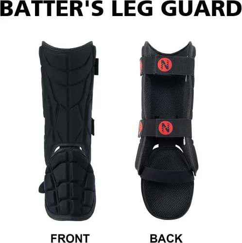 Vista 6 de Protector de pierna de bateador, espinilleras de béisbol, protector de piernas de sóftbol para jóvenes y adultos