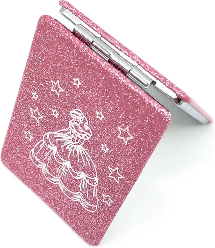 Vista 5 de 12 piezas Sweet 15 Quinceañera Espejo compacto cuadrado con purpurina de piel sintética espejo de maquillaje Recuerdos de Mis años fiesta