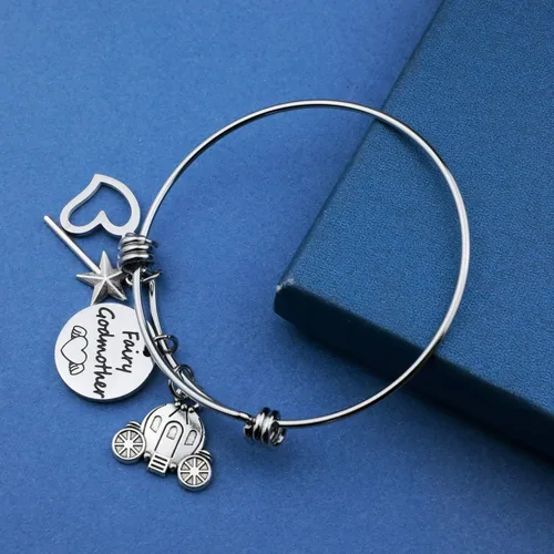 Vista 8 de Pulsera de hada madrina, regalo de agradecimiento para madrina, joyería de propuesta de madrina, regalo de bautismo, regalo de primera comunión