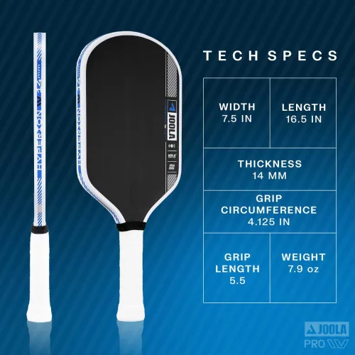 Vista 2 de JOOLA Paletas de pickleball Pro IV – Superficie de fibra de carbono en bruto – Perseo, Hyperion, Scorpeus y Magnus – 0.551 in/0.630 in – Tech Flex