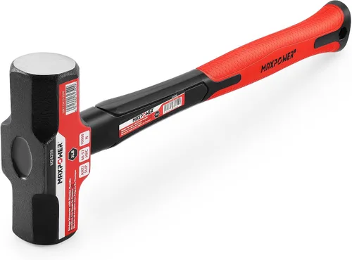 Vista 15 de MAXPOWER Martillo de trineo de 2 libras, mango de fibra de vidrio de 9-1/4