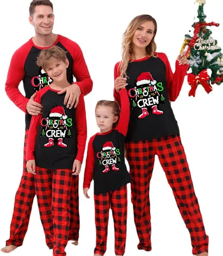 Vista 25 de OAKFashion Conjuntos de Pijamas Familiares de Navidad, Pijamas Familiares a Juego de Navidad Ropa de Dormir Pjs