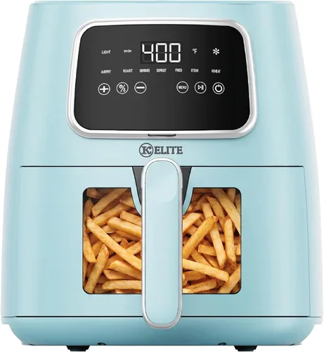 Vista 15 de Kitchen Elite - Freidora de aire compacta de 2.5 cuartos de galón, pequeña estufa de mostrador sin aceite con cesta antiadherente libre de PFAS
